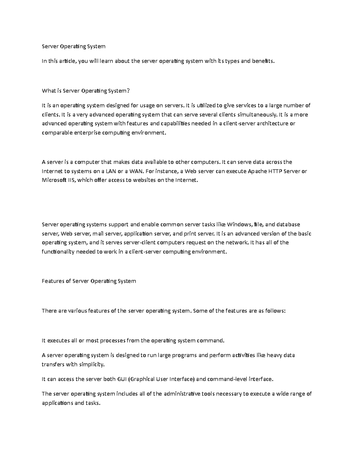 Server Operatin-WPS Office - Server Operating System In this article ...