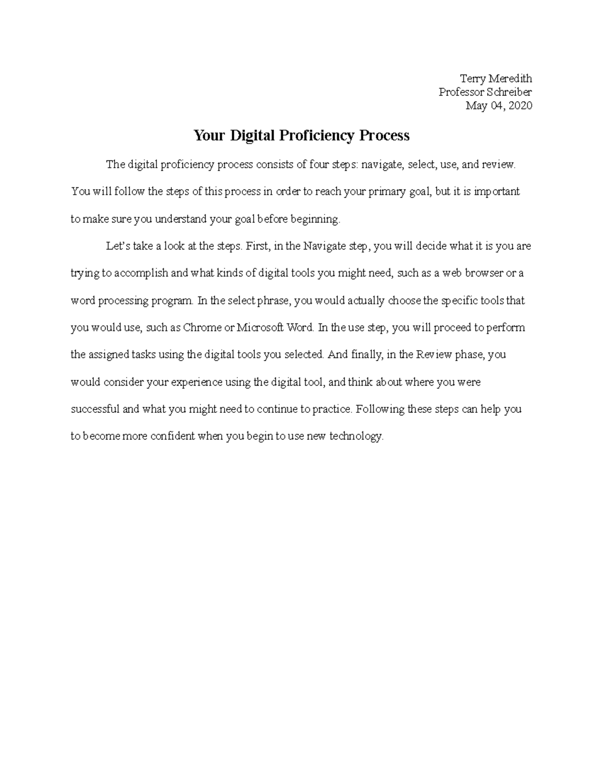 CIS Practice Document - Terry Meredith Professor Schreiber May 04, 2020 ...