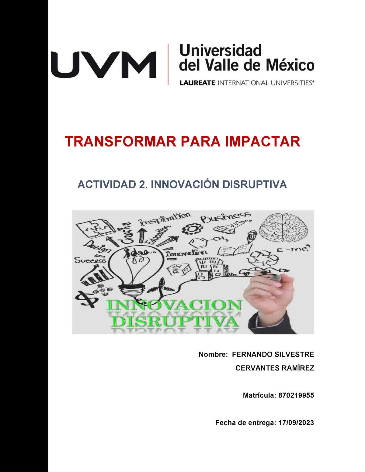 Transformar PARA Impactar - TRANSFORMAR PARA IMPACTAR ACTIVIDAD 2 ...