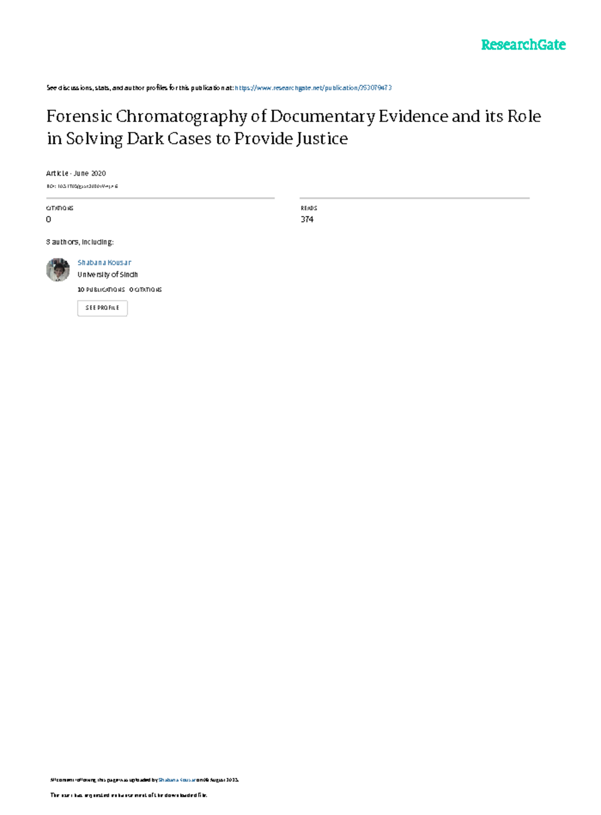 Forensicchromatographyofdocumentaryevidenceanditsroleinsolvingdarkcasestoprovide