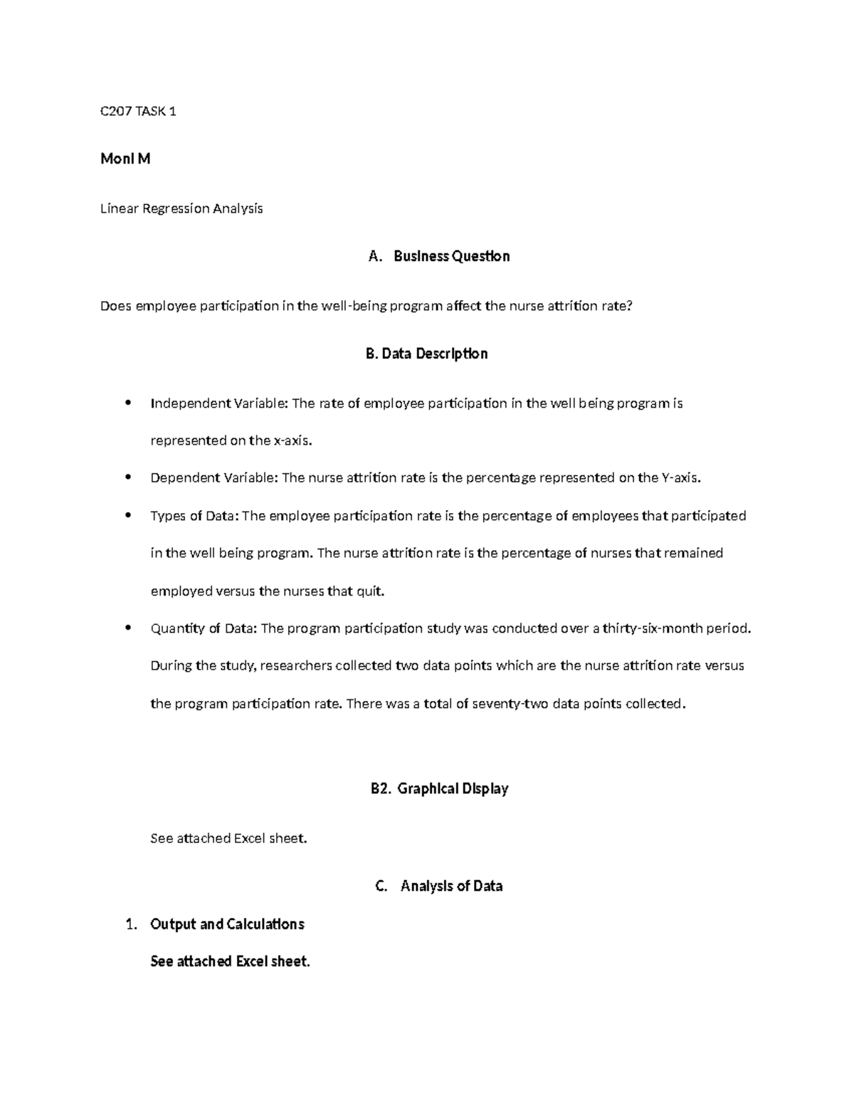C207 TASK 1 - Task 1 - C207 TASK 1 Moni M Linear Regression Analysis A ...