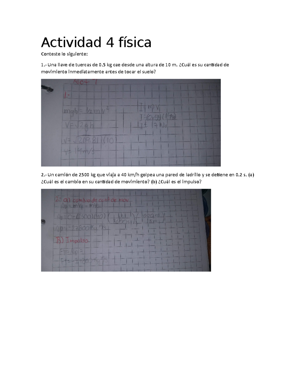 Actividad 4 Física 1 Problemas De Física 1 De Practica - Actividad 4 ...