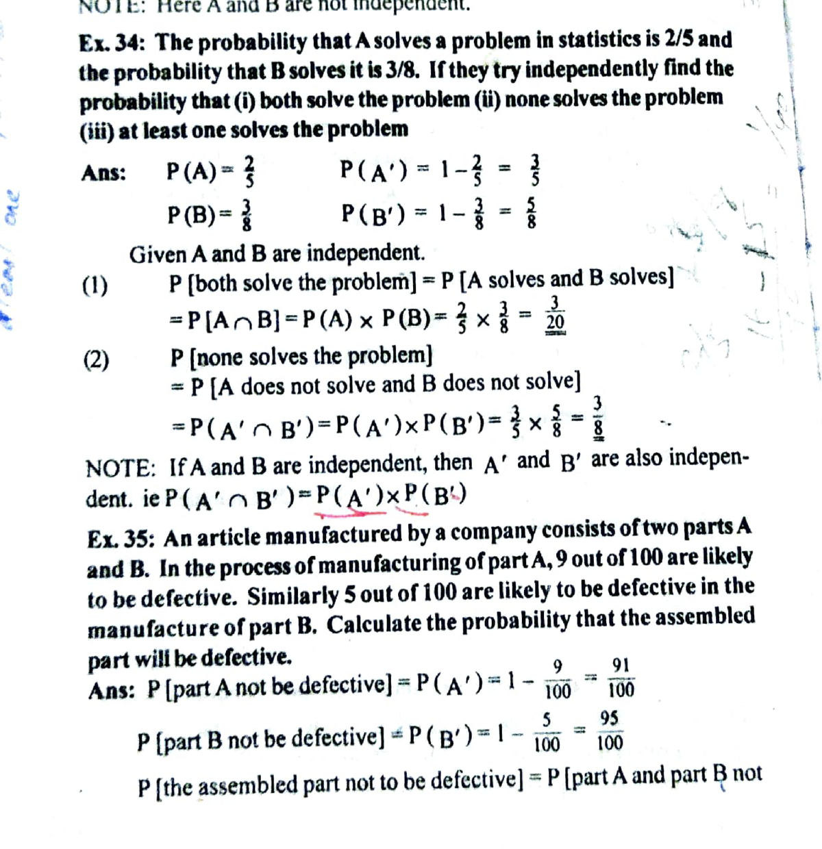 Quantitative Techniques (Bba -Fourth Semester) - NOTE: Here A And B Not ...