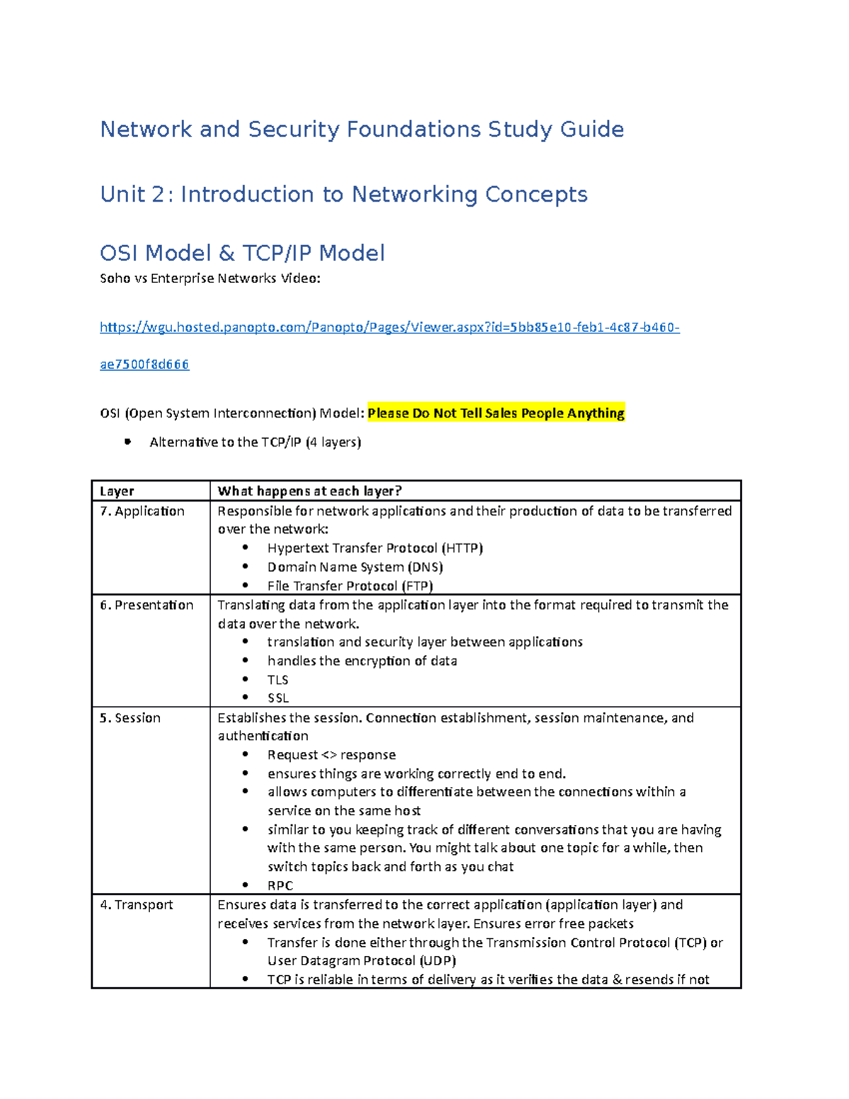 C172 Network And Security Foundations Study Guide - Network And ...