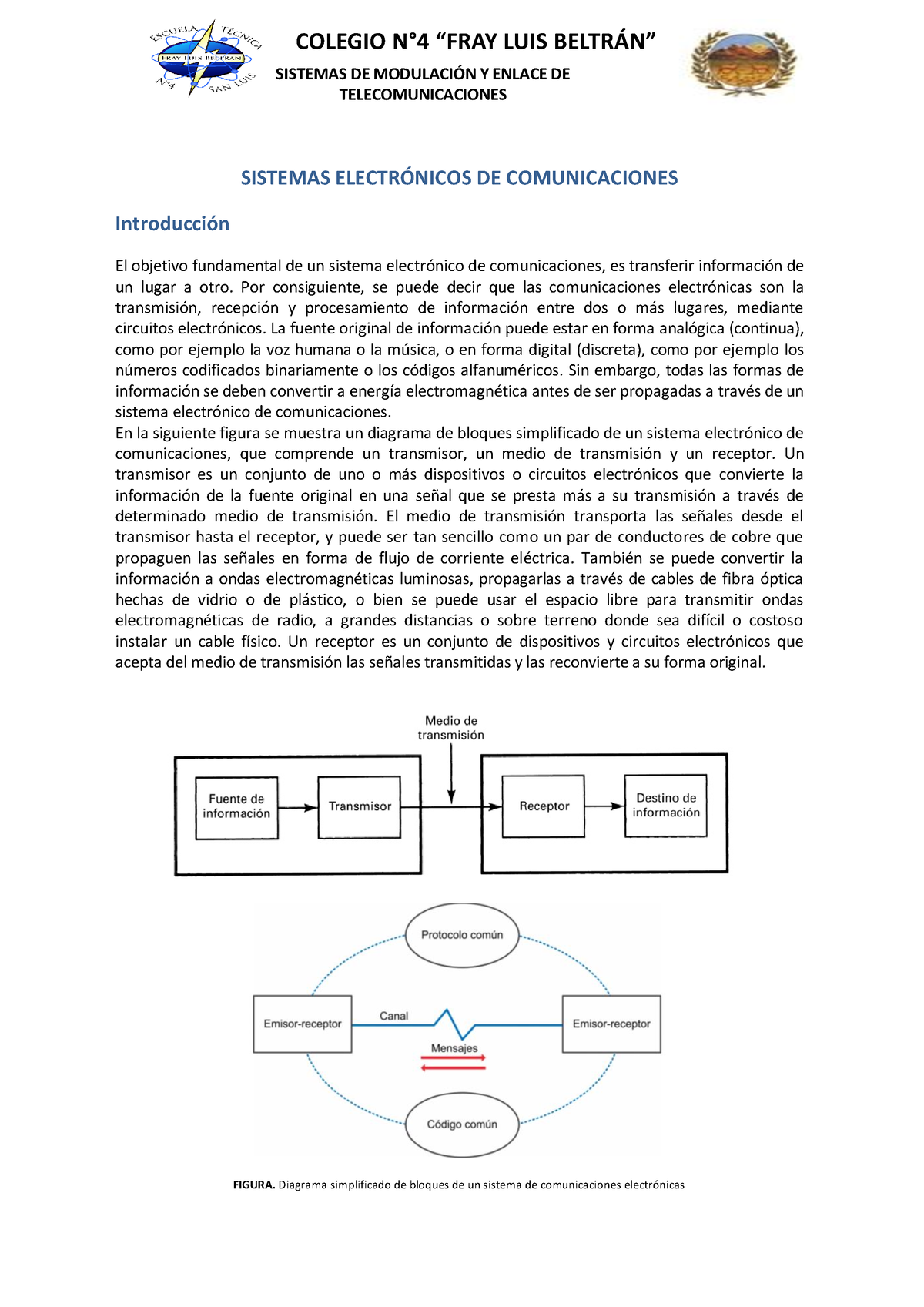 Sistemas DE Comunicaciones - SISTEMAS DE MODULACI”N Y ENLACE DE ...