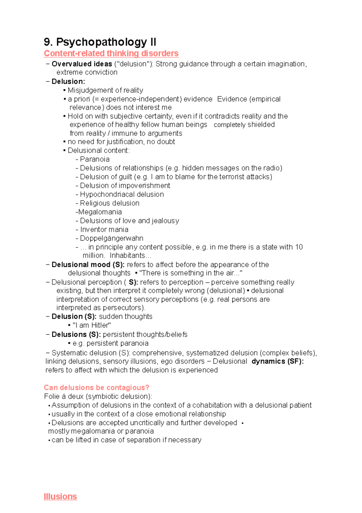 Summary 9 Psychopathology (part 2) - 9. Psychopathology ll Content ...