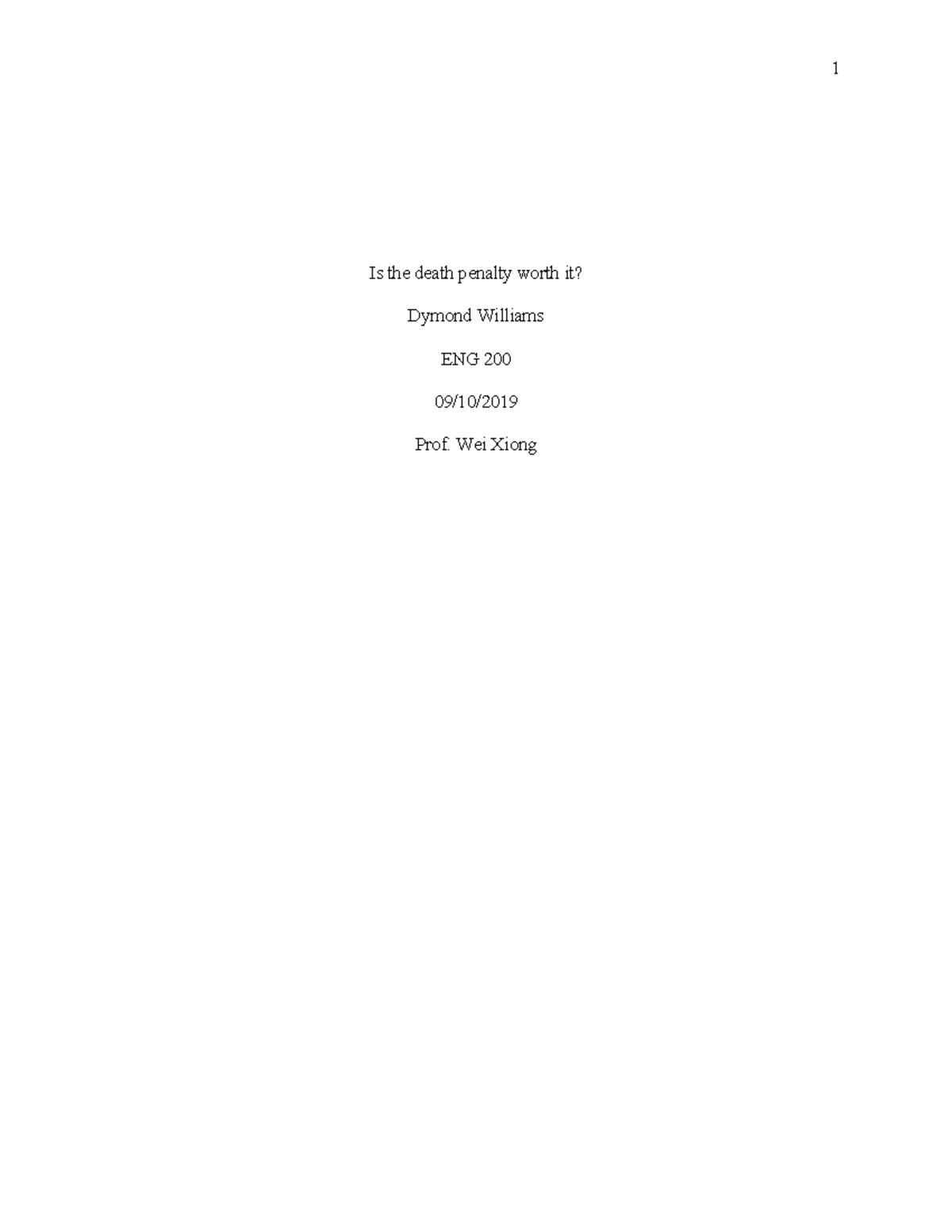 Revised+Rough+Draft - ENG 200 Revised Rough draft - Is the death ...
