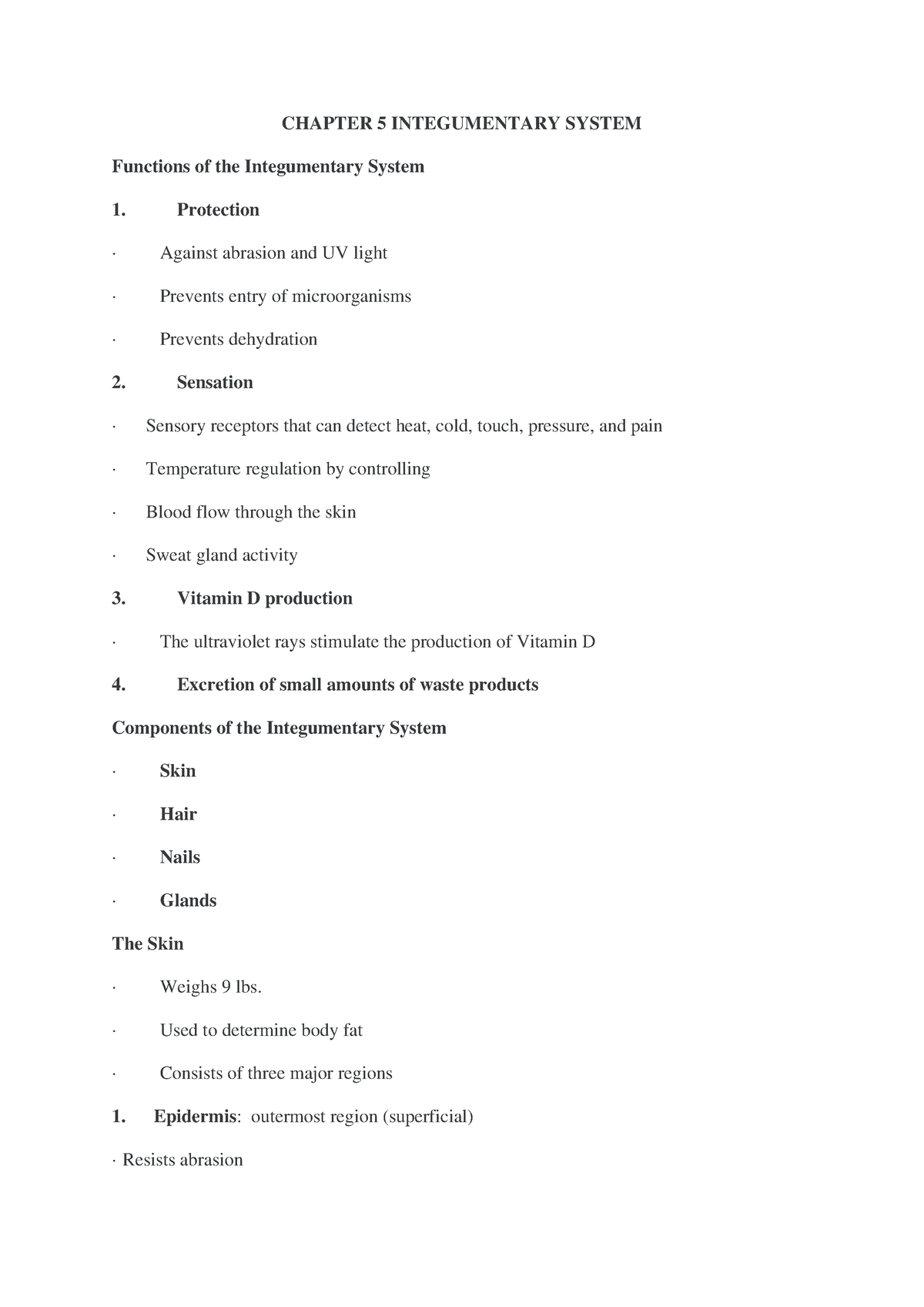 Chapter 5 Anatomy ABD Physiology Integumentary System - CHAPTER 5 ...