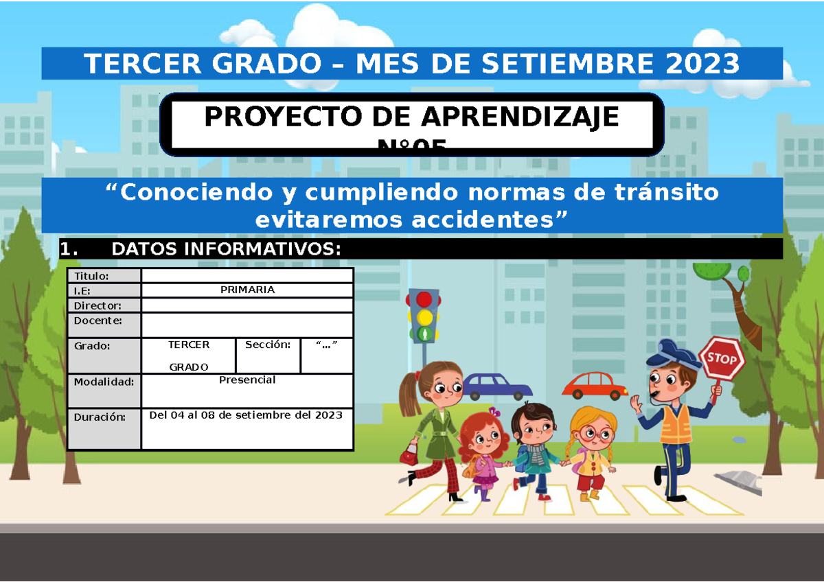3° Proyecto DE Aprendizaje - MES DE Setiembre - Tercer Grado Conociendo ...