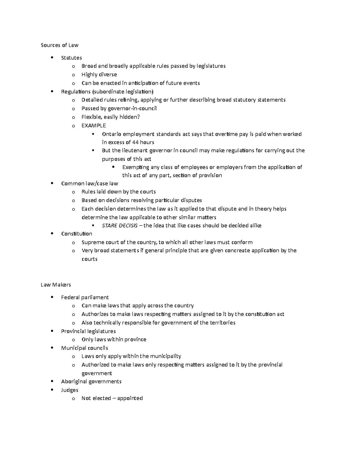 1-sources-of-law-law-2201-2101-notes-taught-by-various-profs