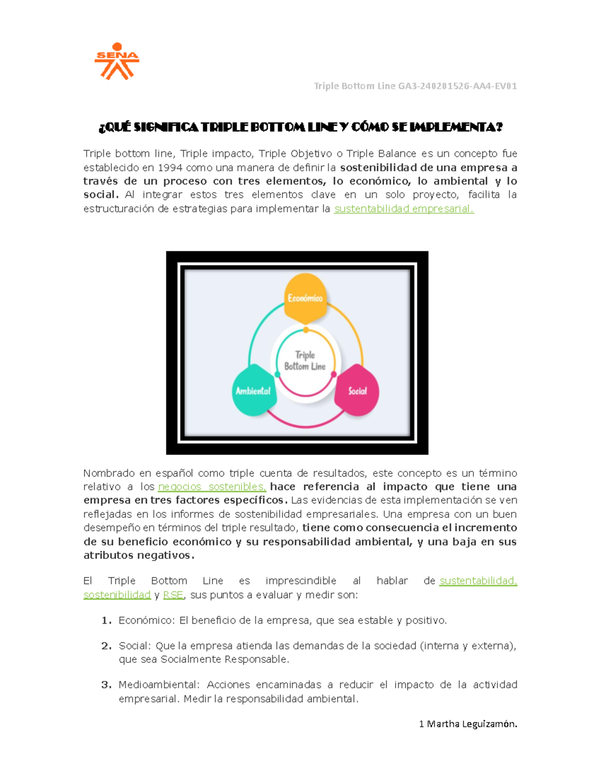 Triple Bottom Line GA32402015 26AA4EV01 øQU... SIGNIFICA TRIPLE