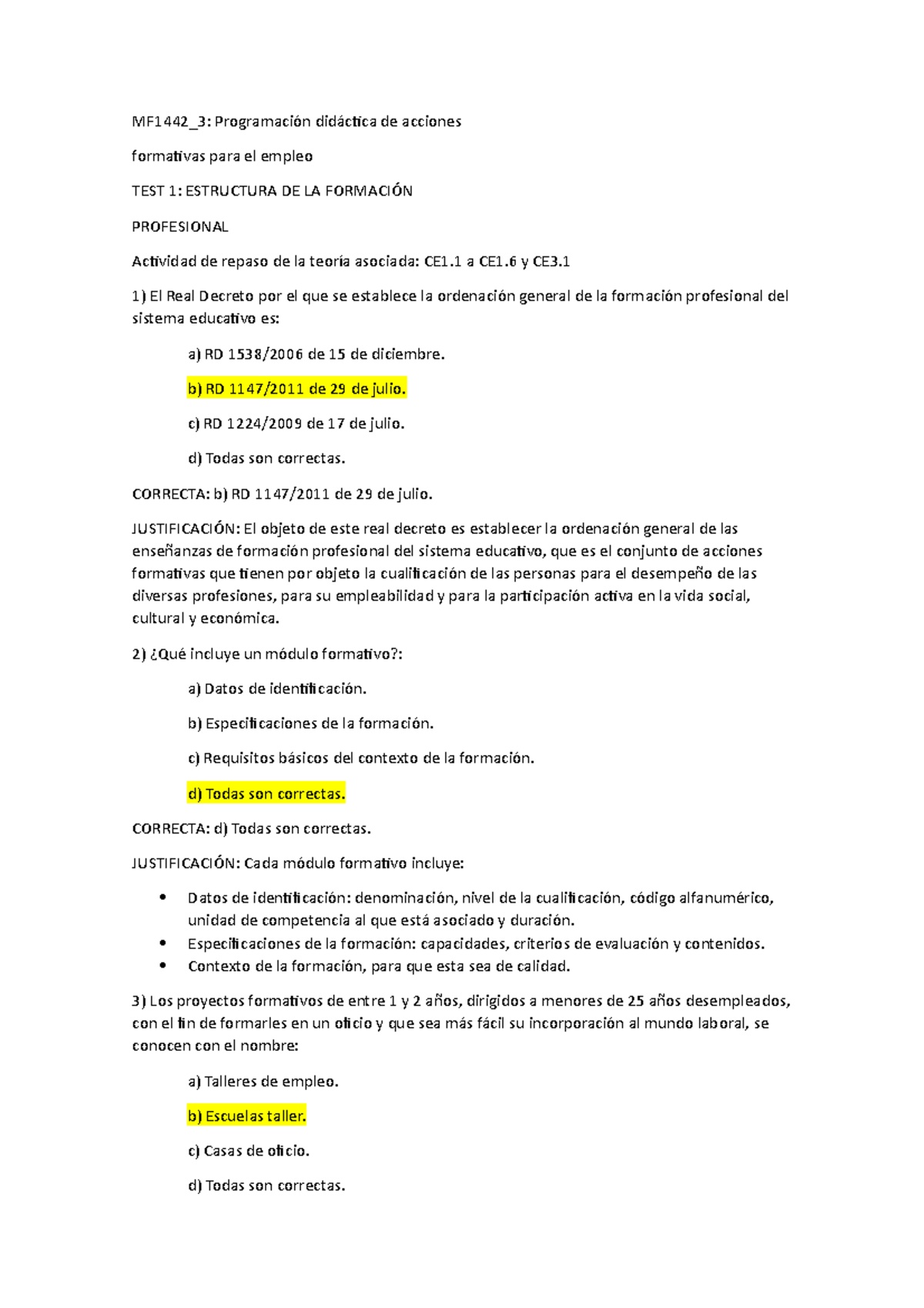 Test 1 MF1442_3 SSCE0110 - MF1442_3: Programación Didáctica De Acciones ...