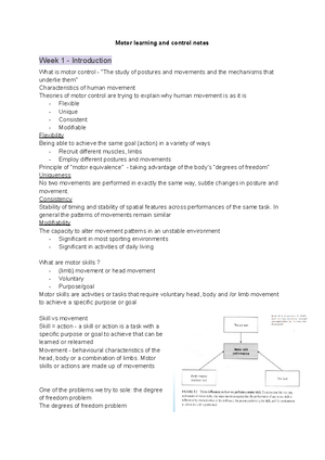 Motor Learning & Control - Lab Report 1a - 92555 Motor Learning and ...