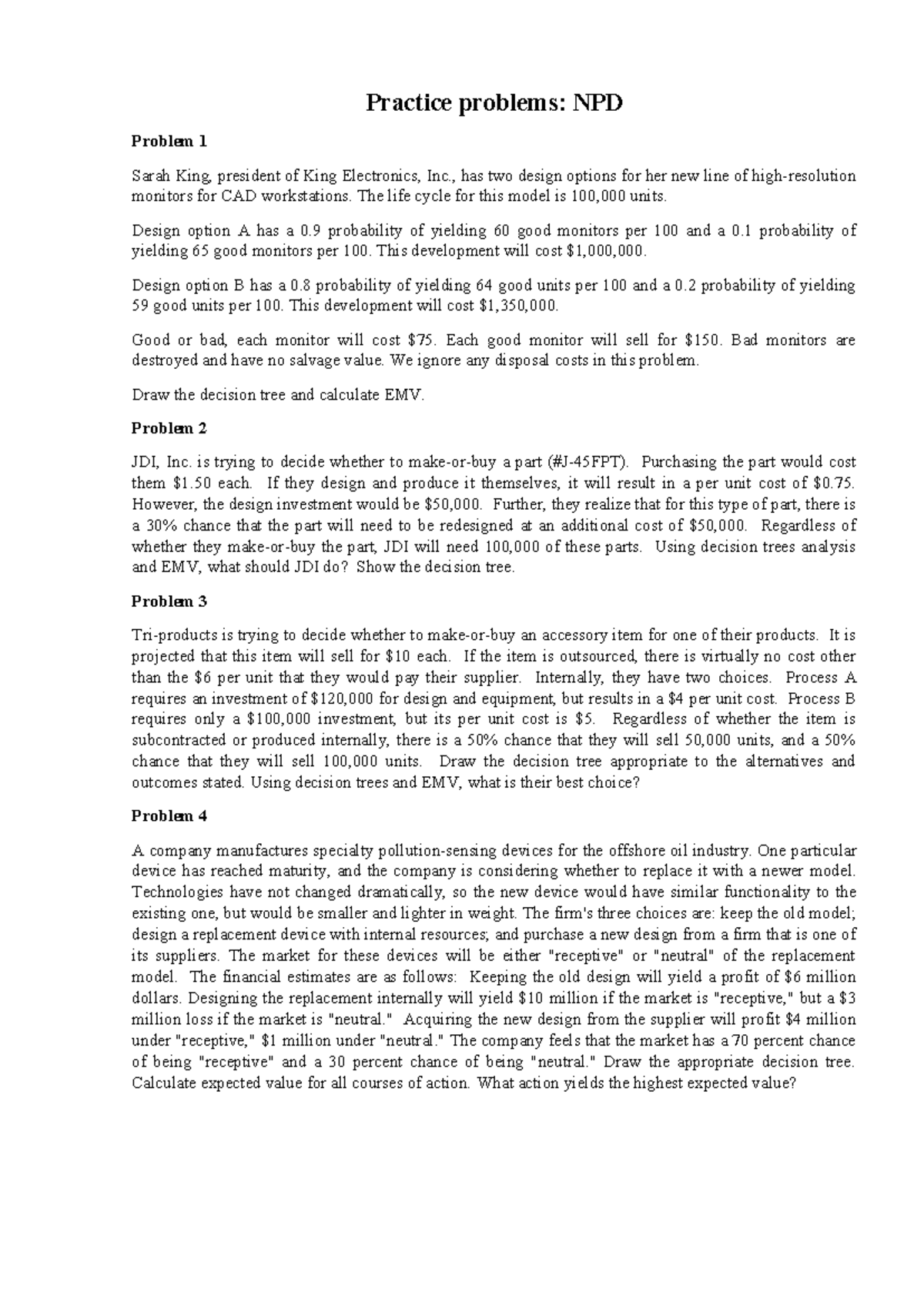 Problem+1+ - practice materials for midterm - Practice problems: NPD ...