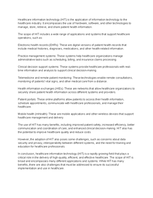 EHR Documentation and Management Notes - Electronic Health Record (EHR ...