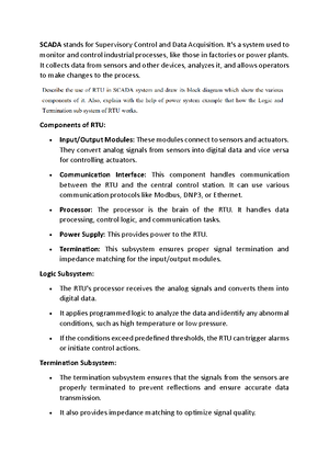Scada- Module 5 ( Notes) - Module-V Industry Practices and Disruptive ...