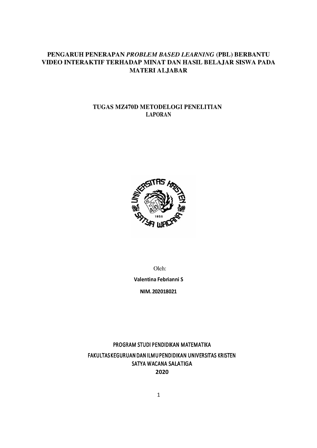 Tugas Metodelogi Penelitian BAB I, BAB II, BAB III - PENGARUH PENERAPAN ...