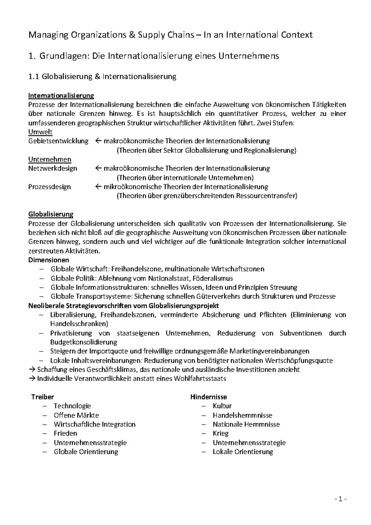 Managing Organizations Summary 142710212 Uni Koeln - 