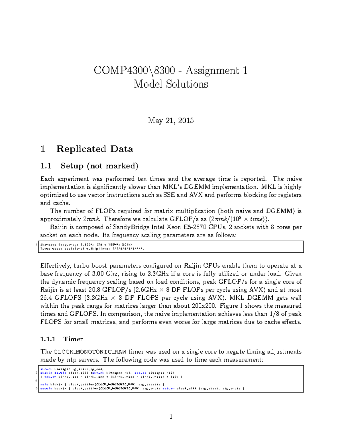Seminar assignments - Assignment 1 - model solutions - COMP4300\8300 ...