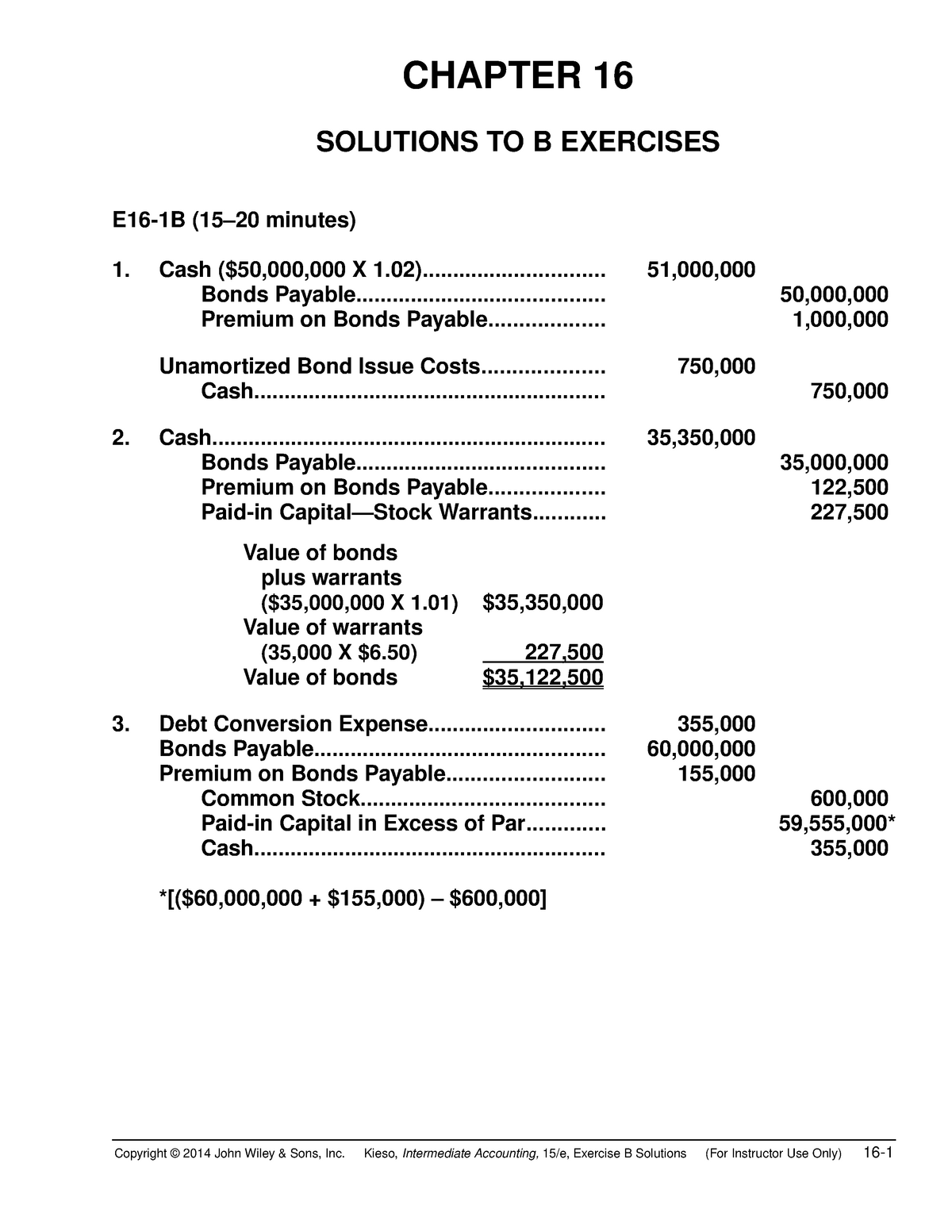 Solution Manual Intermediate Accounting 15th Kiesoch 16 - CHAPTER 16 ...