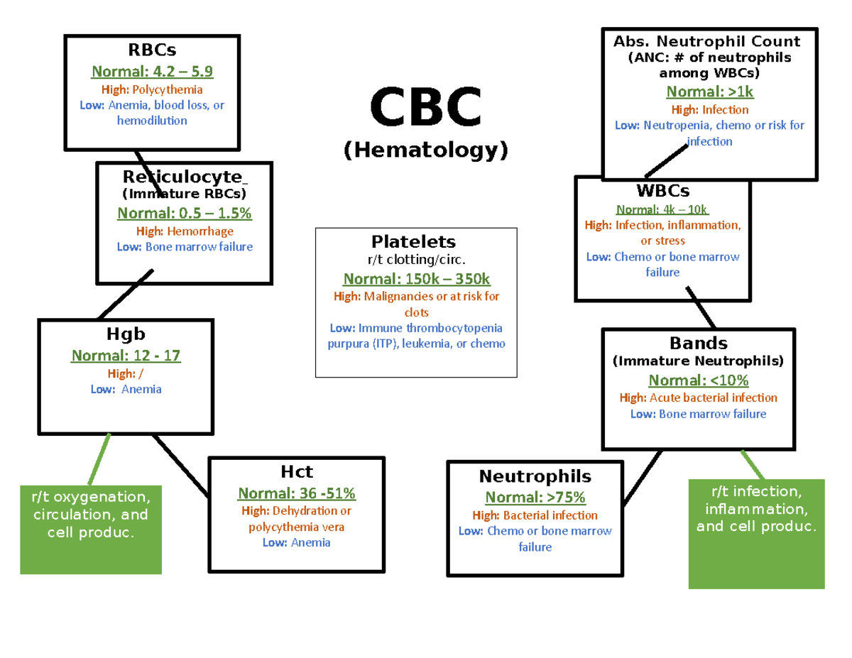 CBC Labs - CBC labs - CBC (Hematology) Abs. Neutrophil Count (ANC: # of ...