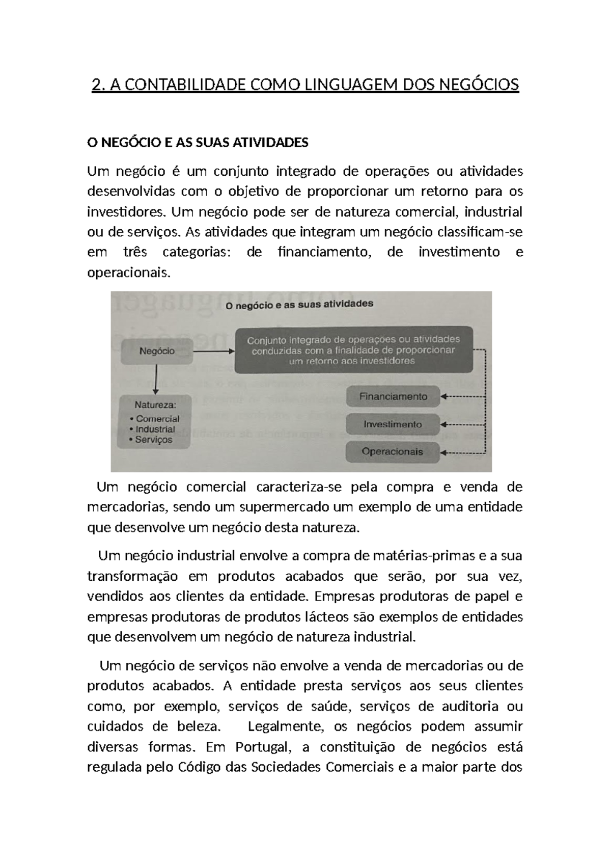 Apontamentos de Contabilidade Financeira - 2. A CONTABILIDADE COMO ...