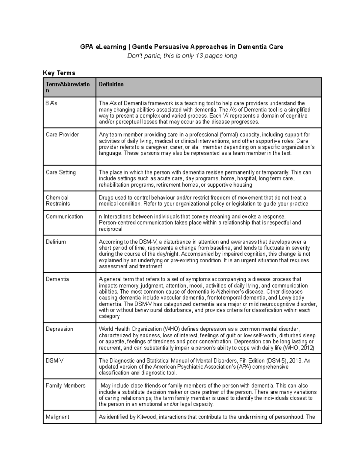 GPA e Learning Notes - GPA eLearning | Gentle Persuasive Approaches in ...