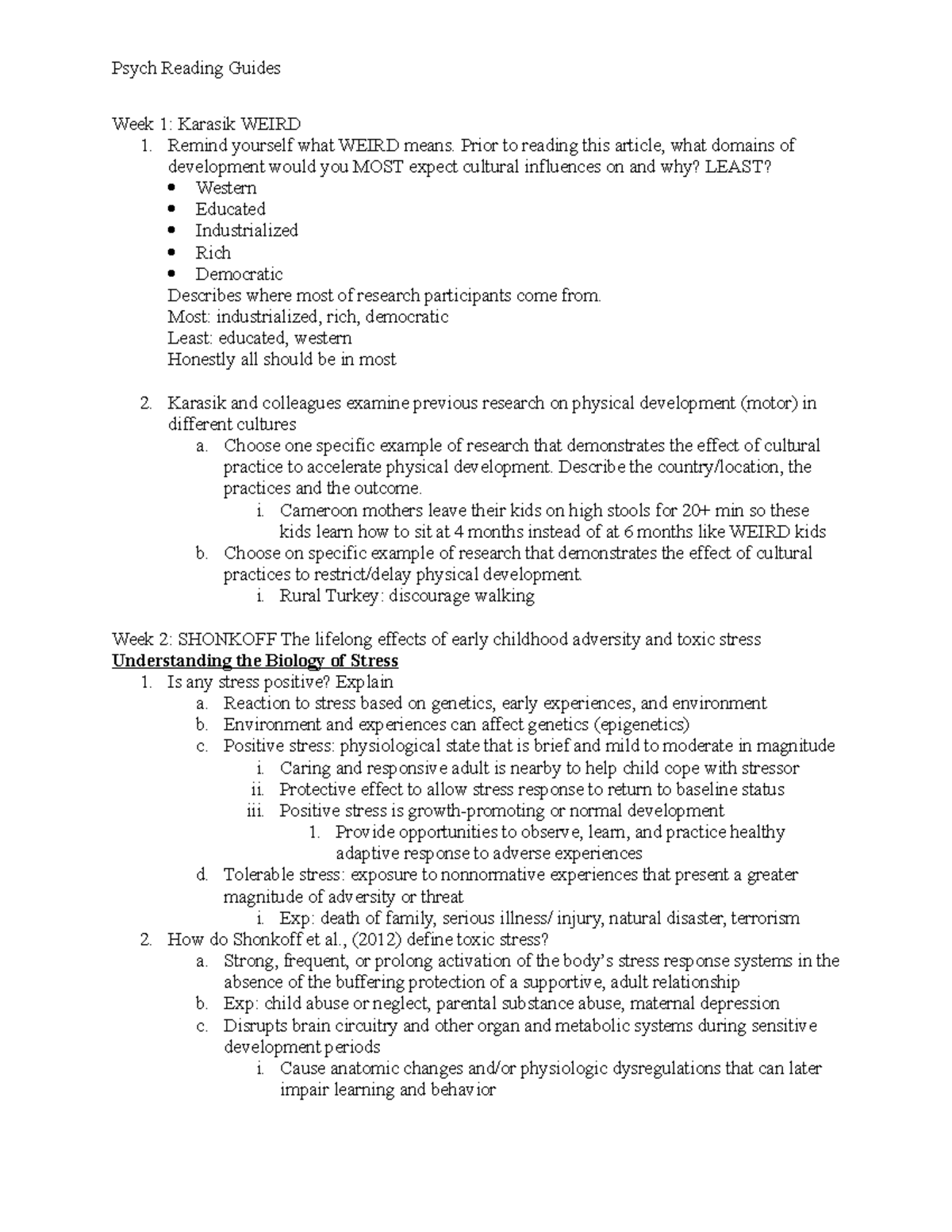 Psych reading guides week 1 karasik weird 1 remind yourself what