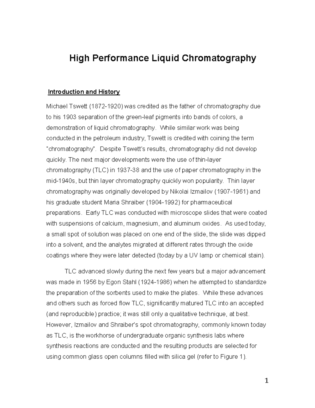 HPLC Lecture notes 16 1 High Performance Liquid Chromatography