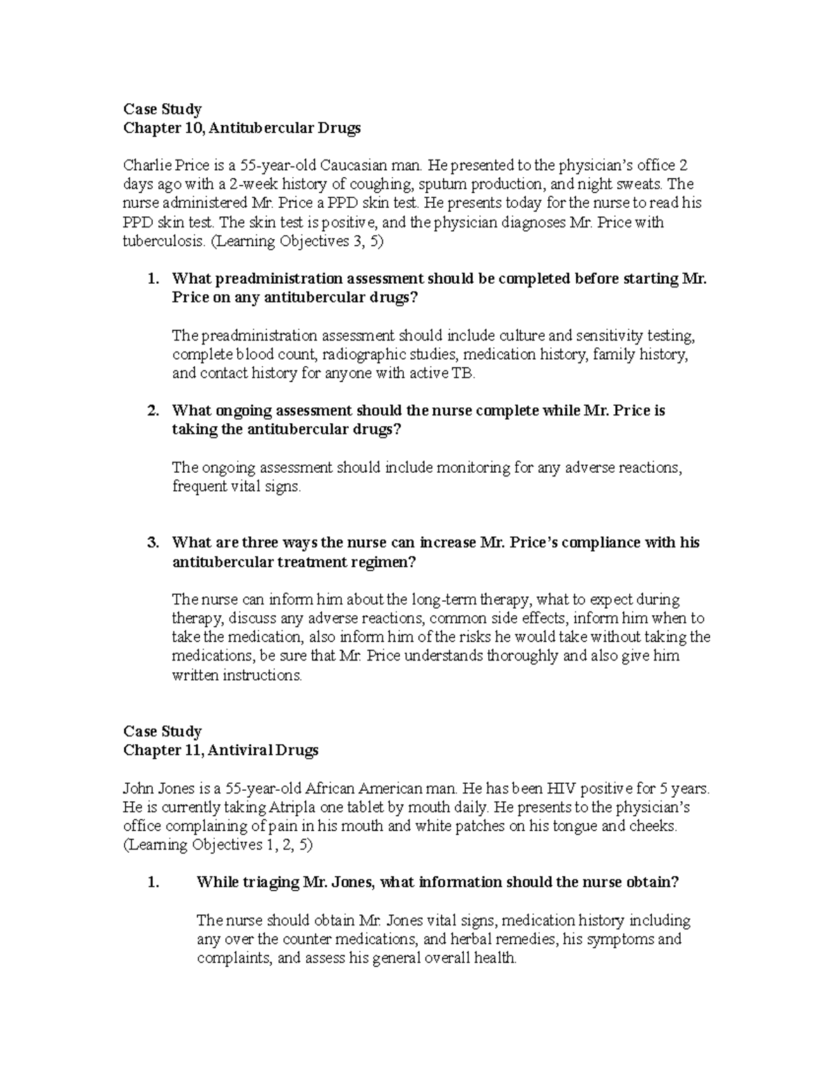 Chapter 10, 11, 12 Case study Roach - H S 72 - SJ Delta College - Studocu