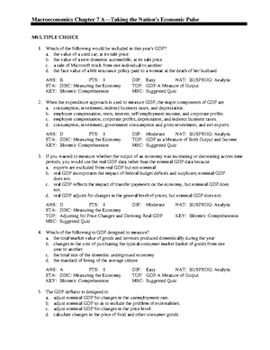 Ma Ch 01 - Test Bank - Macroeconomics Chapter 1—The Economic Approach ...