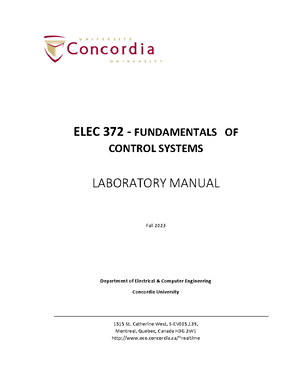 Control system lab - Gives more information - CONTROL SYSTEMS LAB ...