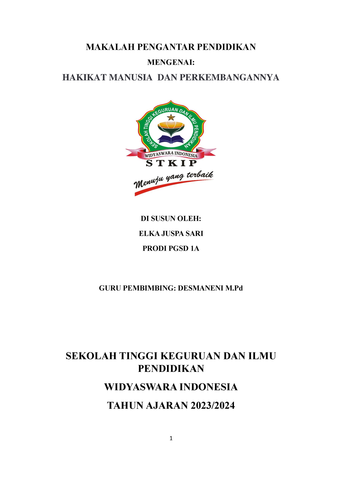 Makalah Hakikat Perkembangan Manusia - MAKALAH PENGANTAR PENDIDIKAN ...