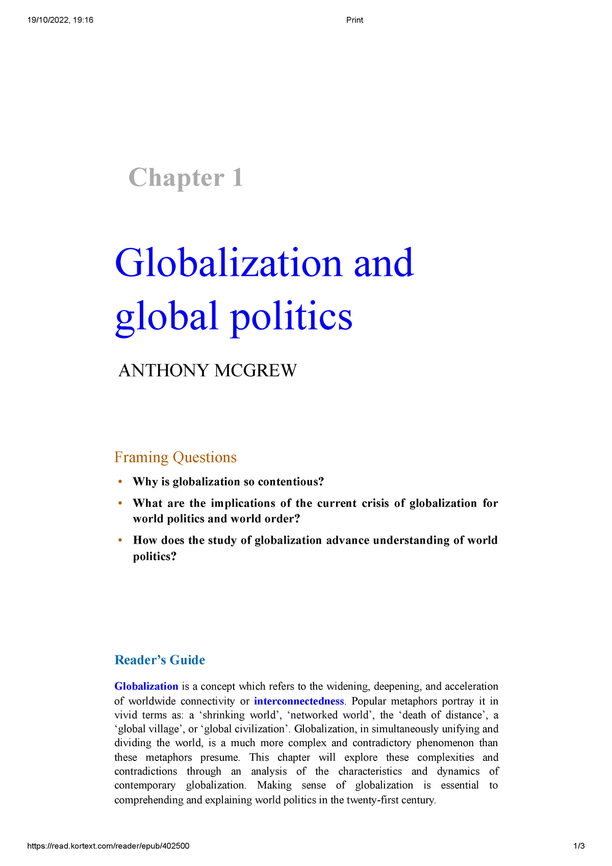 globalization research paper questions