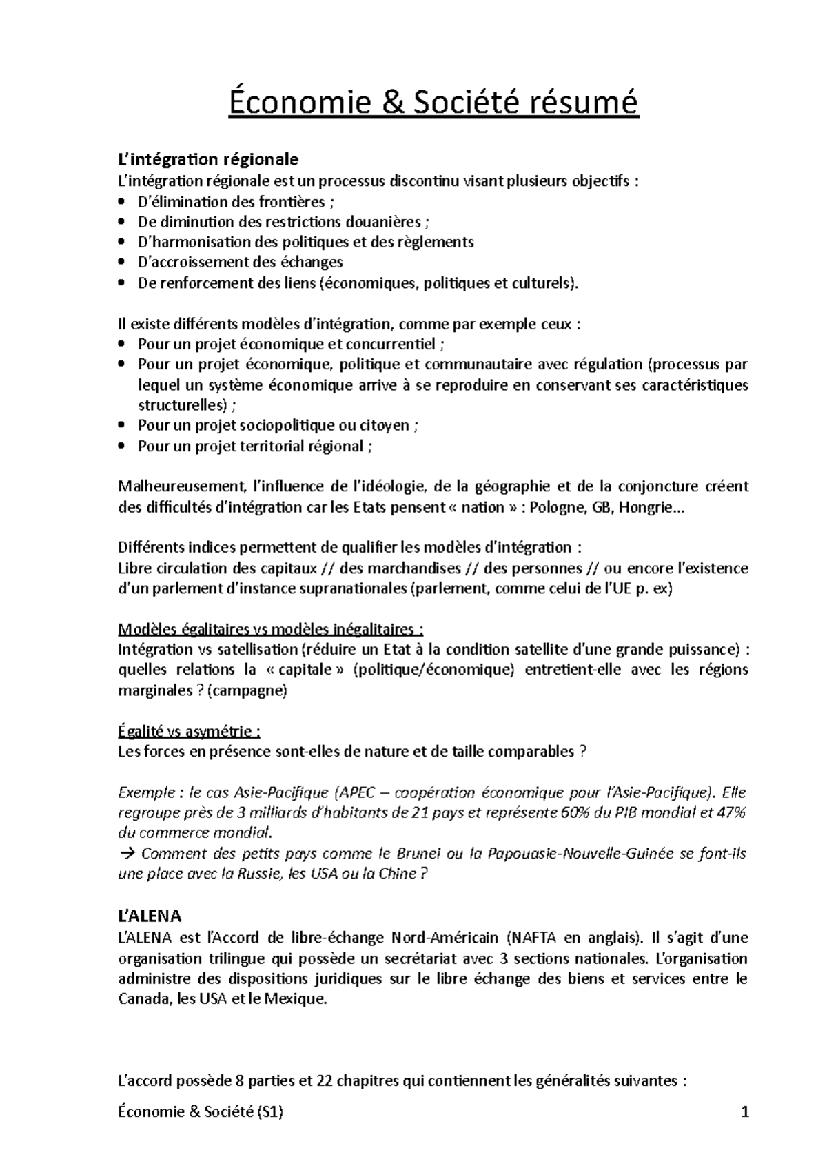 Ok Economie Societe Resume Hes So Studocu