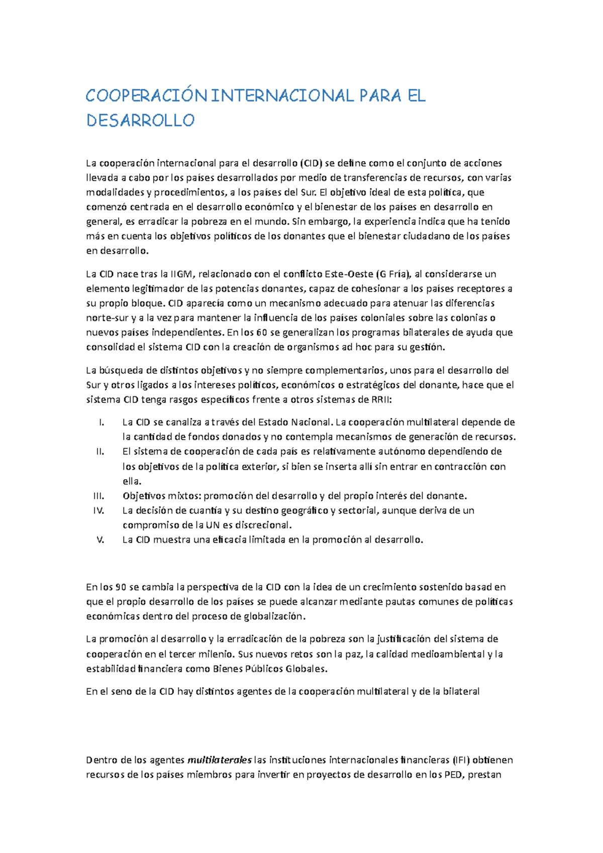 Cooperación Internacional Para El Desarrollo 235 - INTERNACIONAL PARA ...