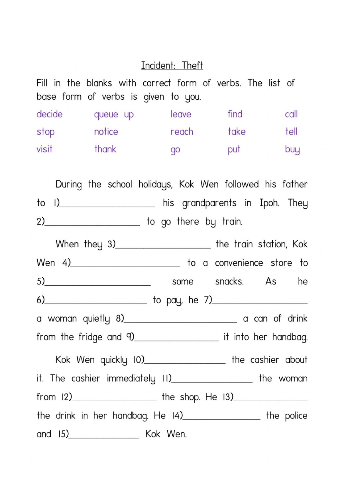 English Exercise - bahasa inggeris - Studocu