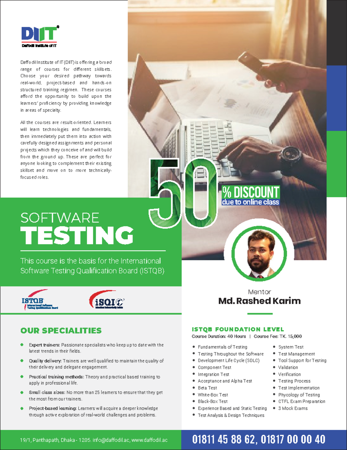 Software Testing Flyer 1 - 19/1, Panthapath, Dhaka - 1205. info ...