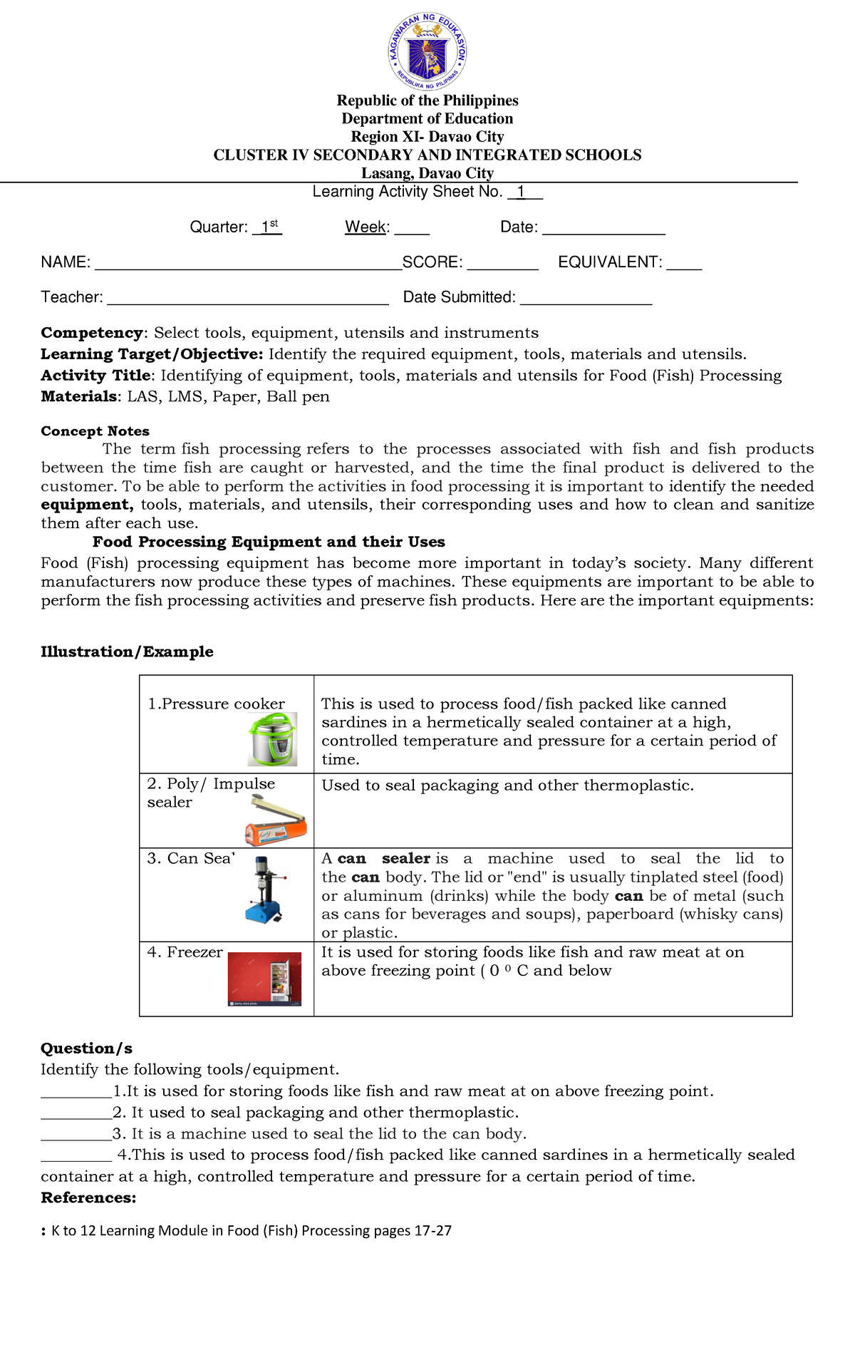 FOOD- Processing-G7 - Food Processing 7 Guide - Department Of Education ...