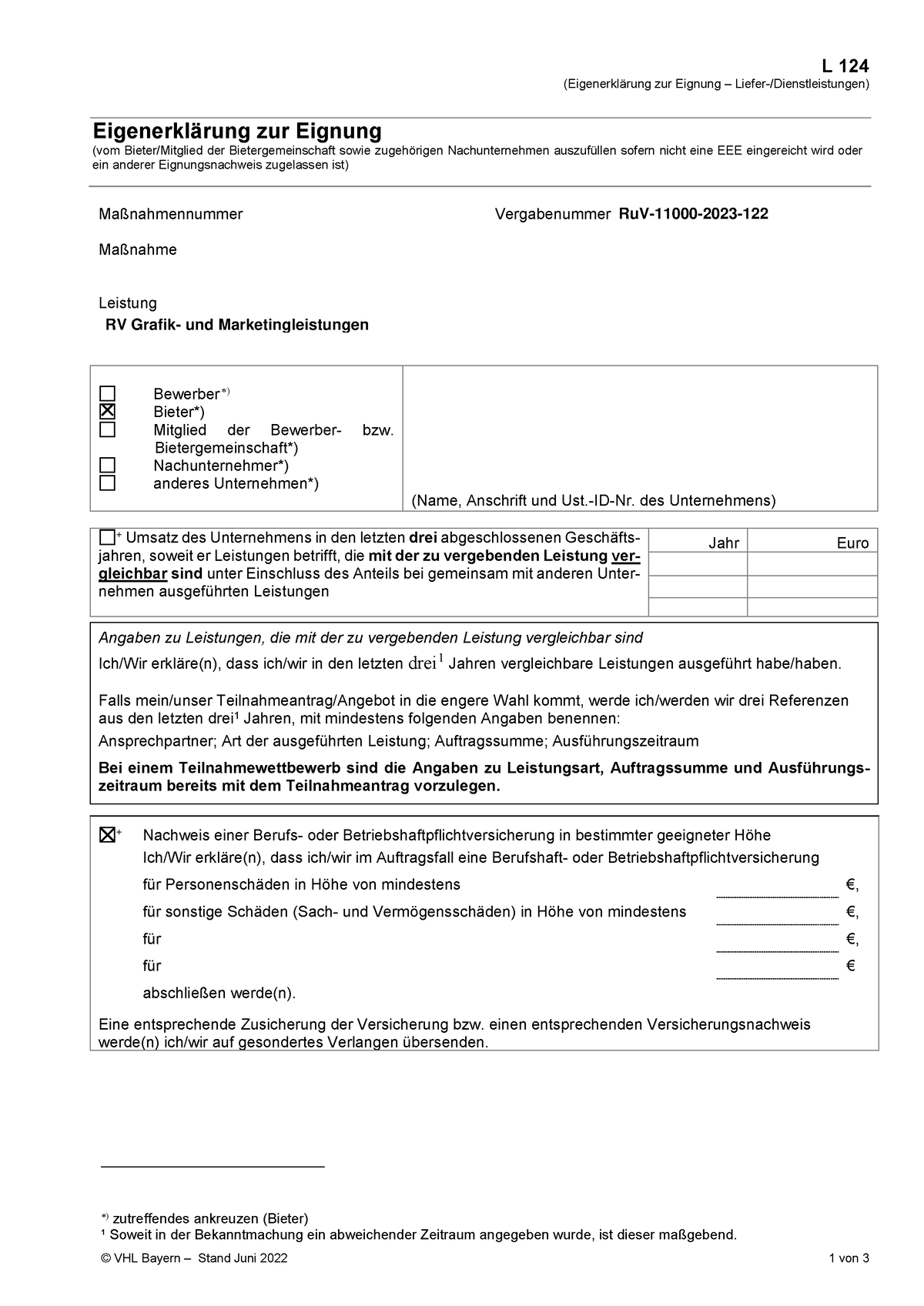 C03 L 124 Eigenerklärung zur Eignung 0622 - L 124 (Eigenerklärung zur ...