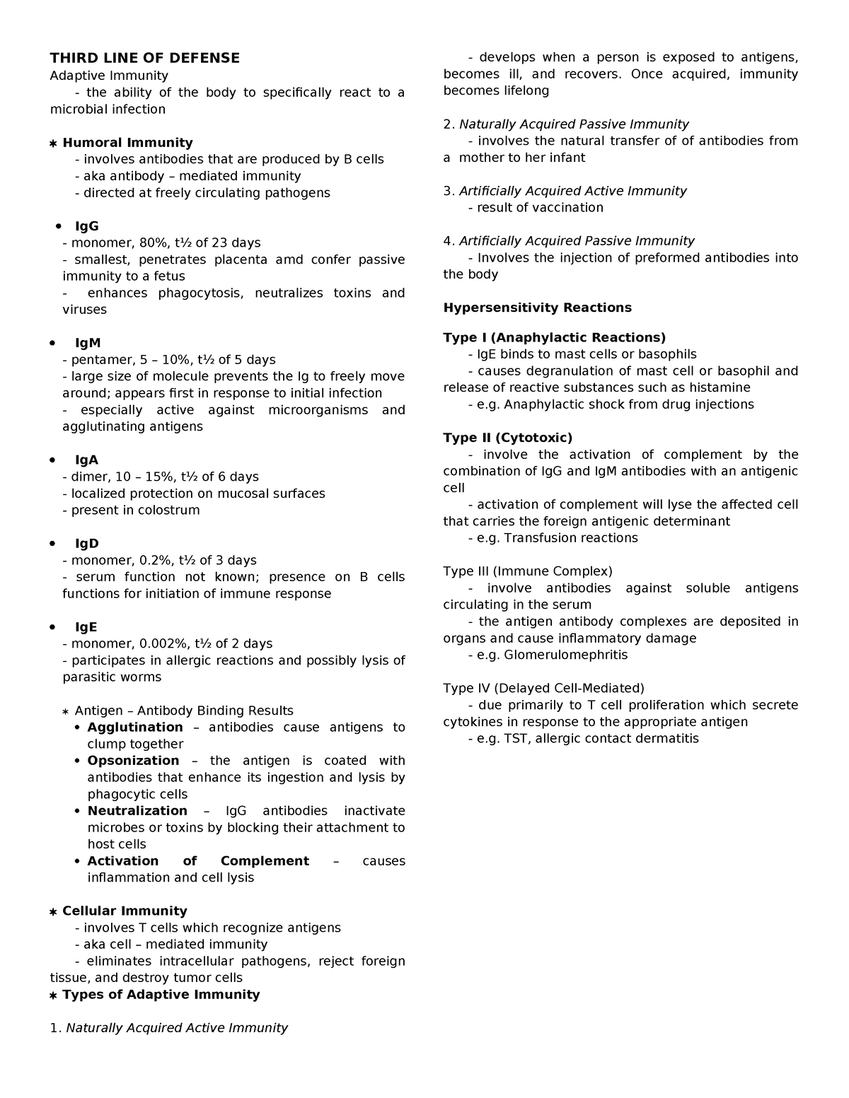 Third LINE OF Defense - THIRD LINE OF DEFENSE Adaptive Immunity - the ...