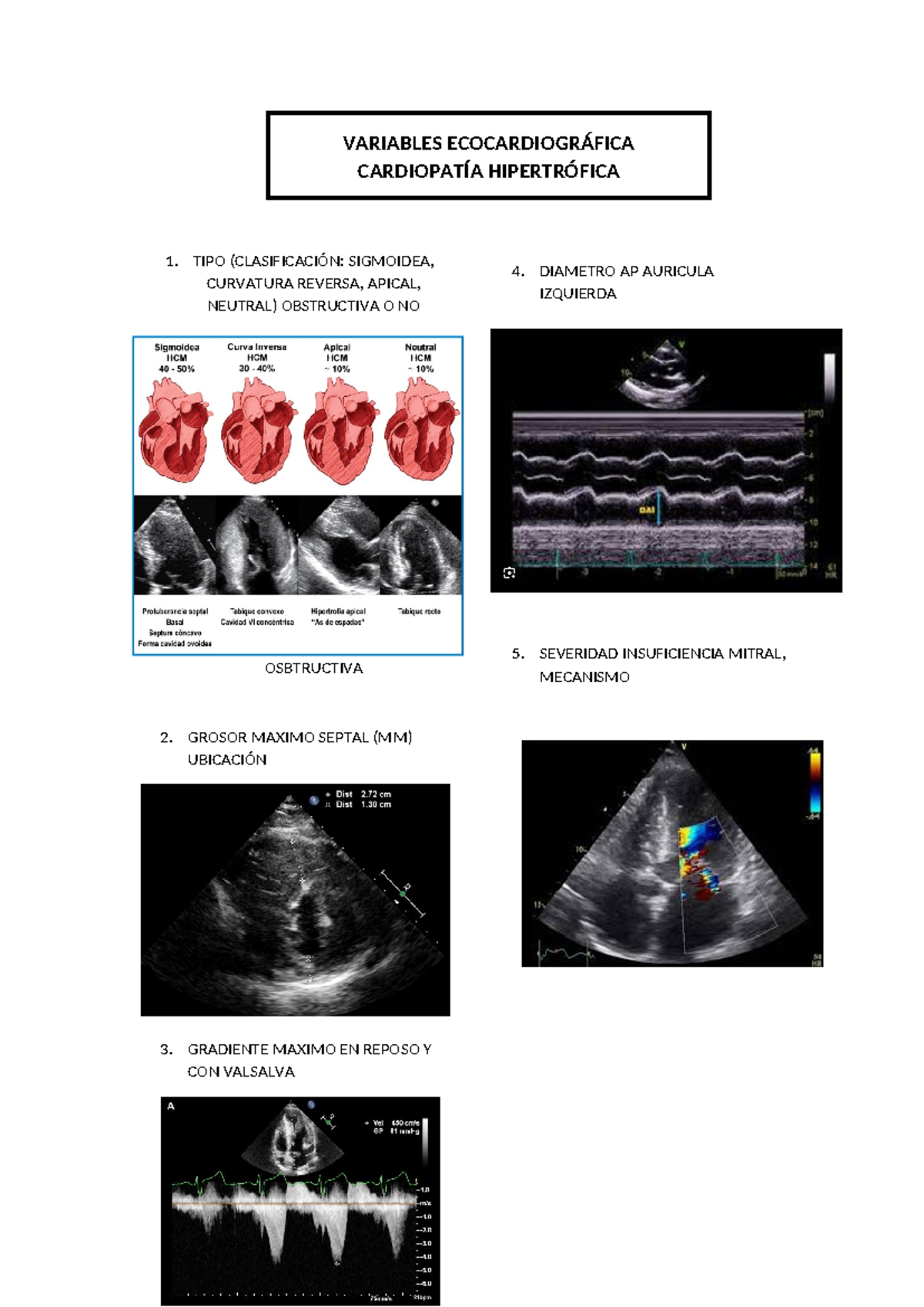 Chmo - CARDIOMIOPATIA HIPERTROFICA - Cardiologia - 1. TIPO ...