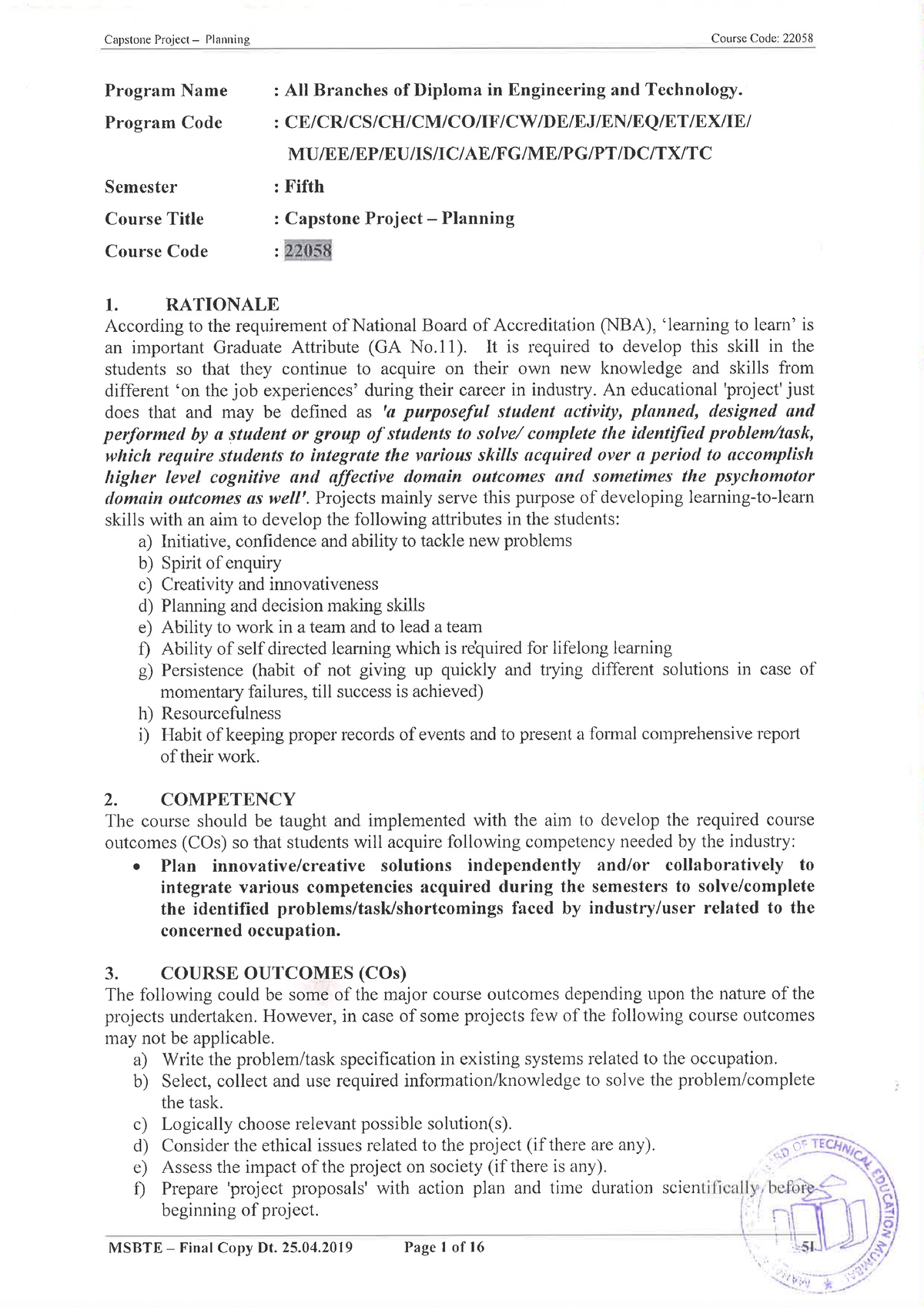 capstone project planning topics for mechanical engineering diploma