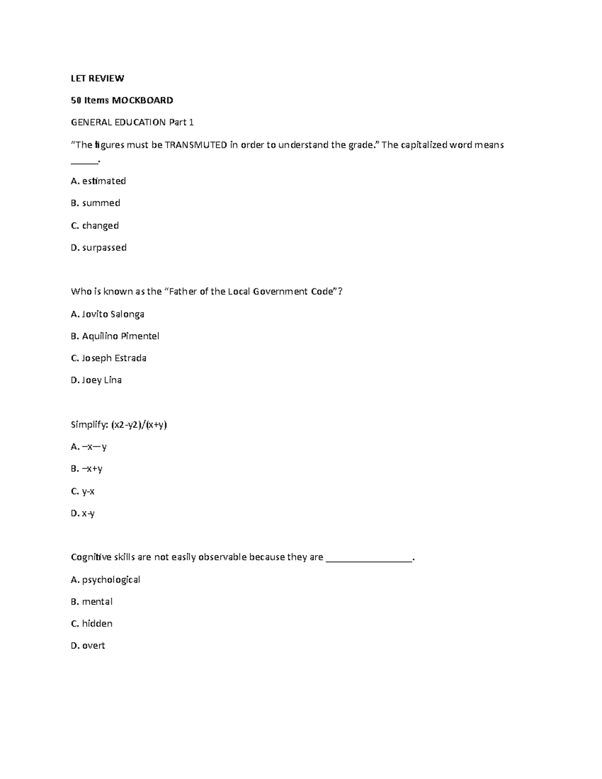 50-items-general-education-let-review-let-review-50-items-mockboard