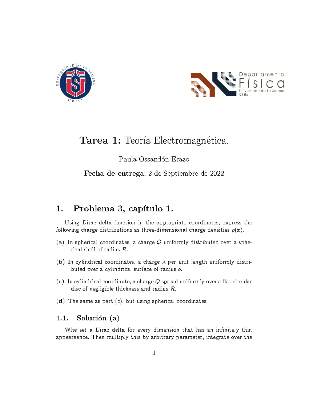 Tarea 1 Electrodin Mica Paula Ossand N - Tarea 1: Teor ́ıa Electromagn ...