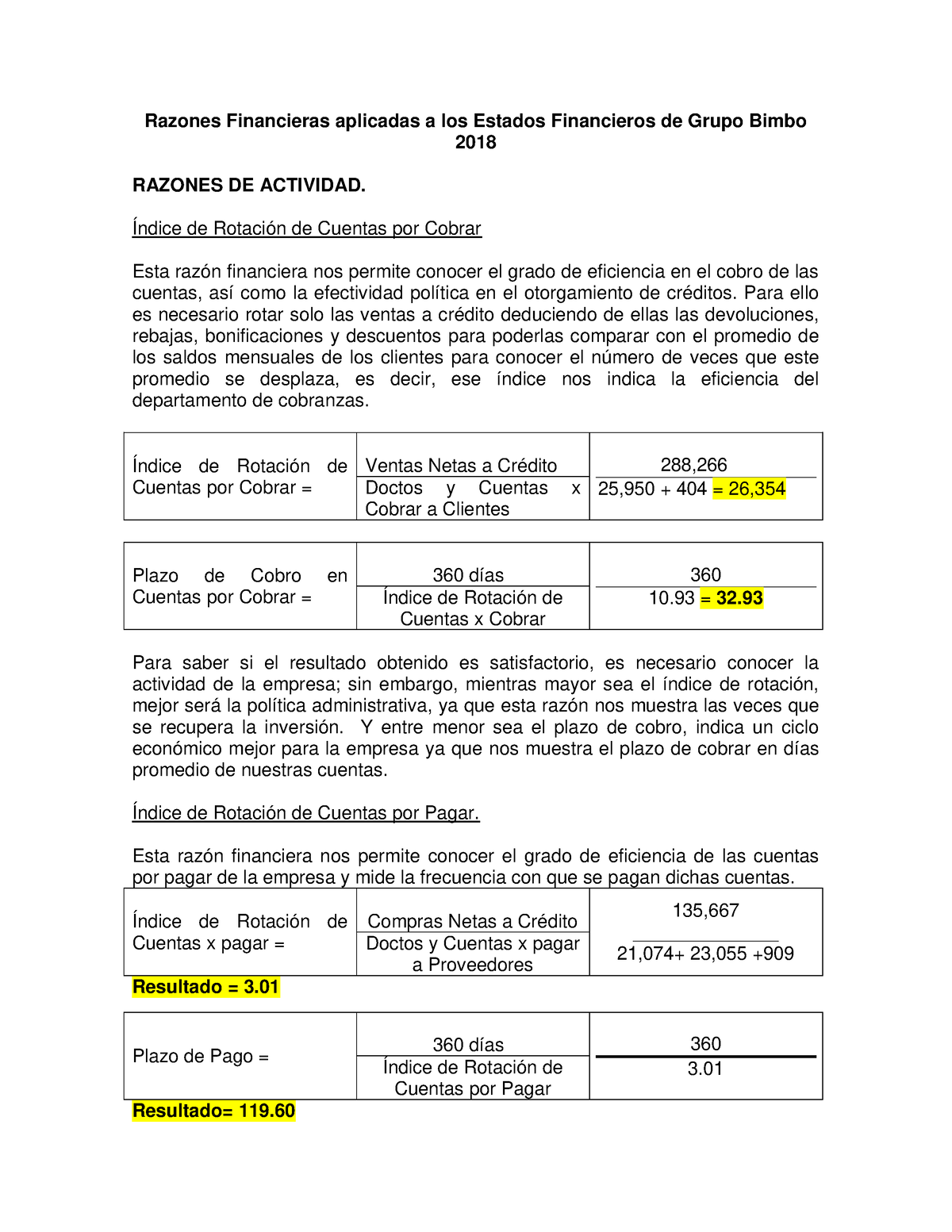 Razones Financieras Índice De Rotación De Cuentas Por Cobrar Esta