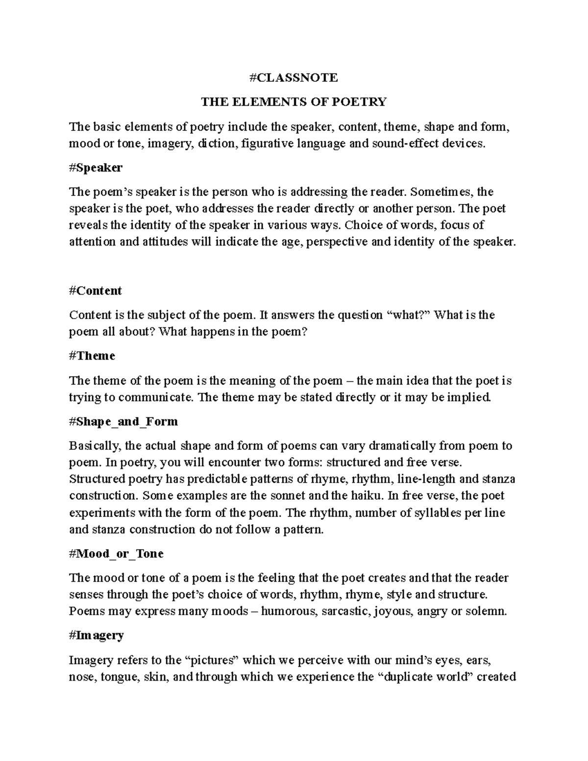 classnote-element-of-poetry-classnote-the-elements-of-poetry-the-basic-elements-of-poetry