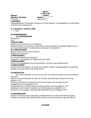 Detailed Lesson PLAN Science V - DETAILED LESSON PLAN SCIENCE V I ...