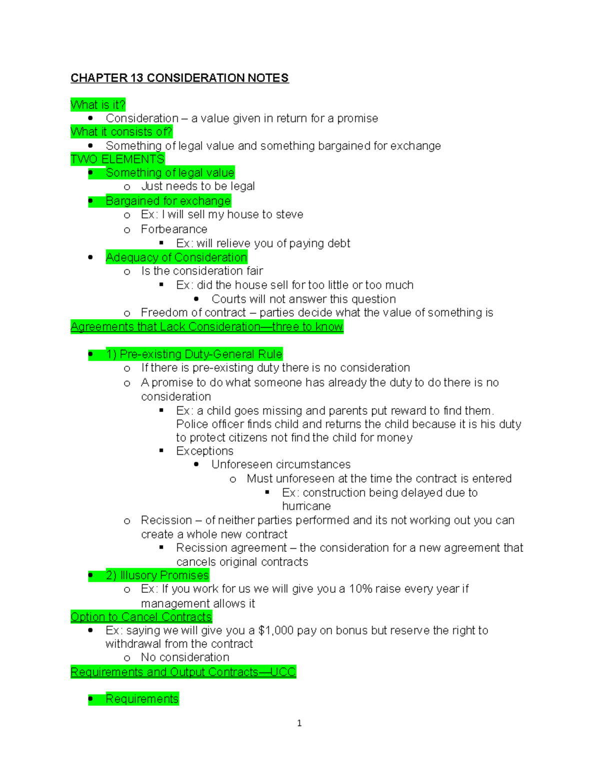 Chapter 13 Consideration Notes - CHAPTER 13 CONSIDERATION NOTES What Is ...