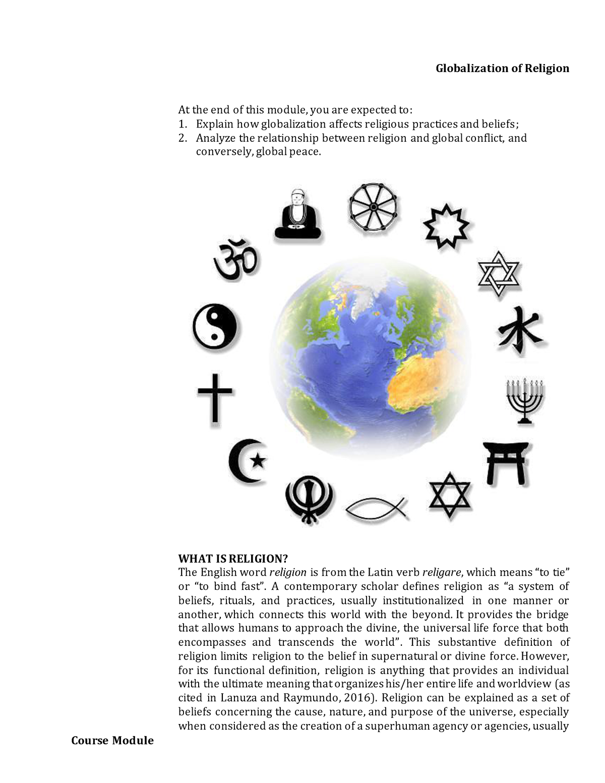 what is the impact of religion to globalization essay